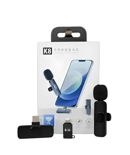 K8 Wireless Lavalier Mic — Plug-and-Play, Type-C & iPhone