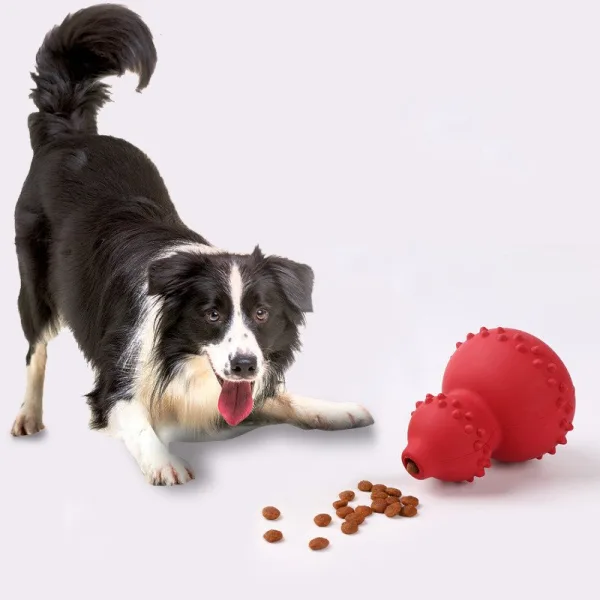Durable Rubber Dog Chew Toy – Treat Dispensing Ball