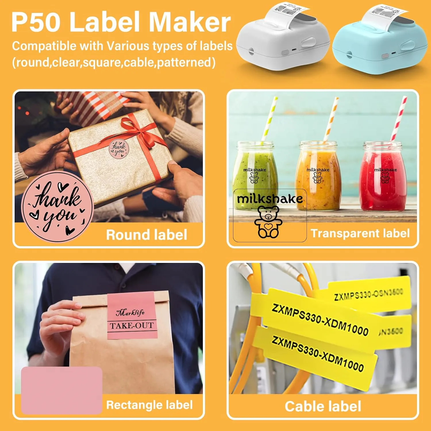 P50 Wireless Thermal Label Maker: Inkless Bluetooth Sticker Maker 3 P50 Wireless
  Thermal Label Maker: Inkless Bluetooth Sticker Maker - Image 3