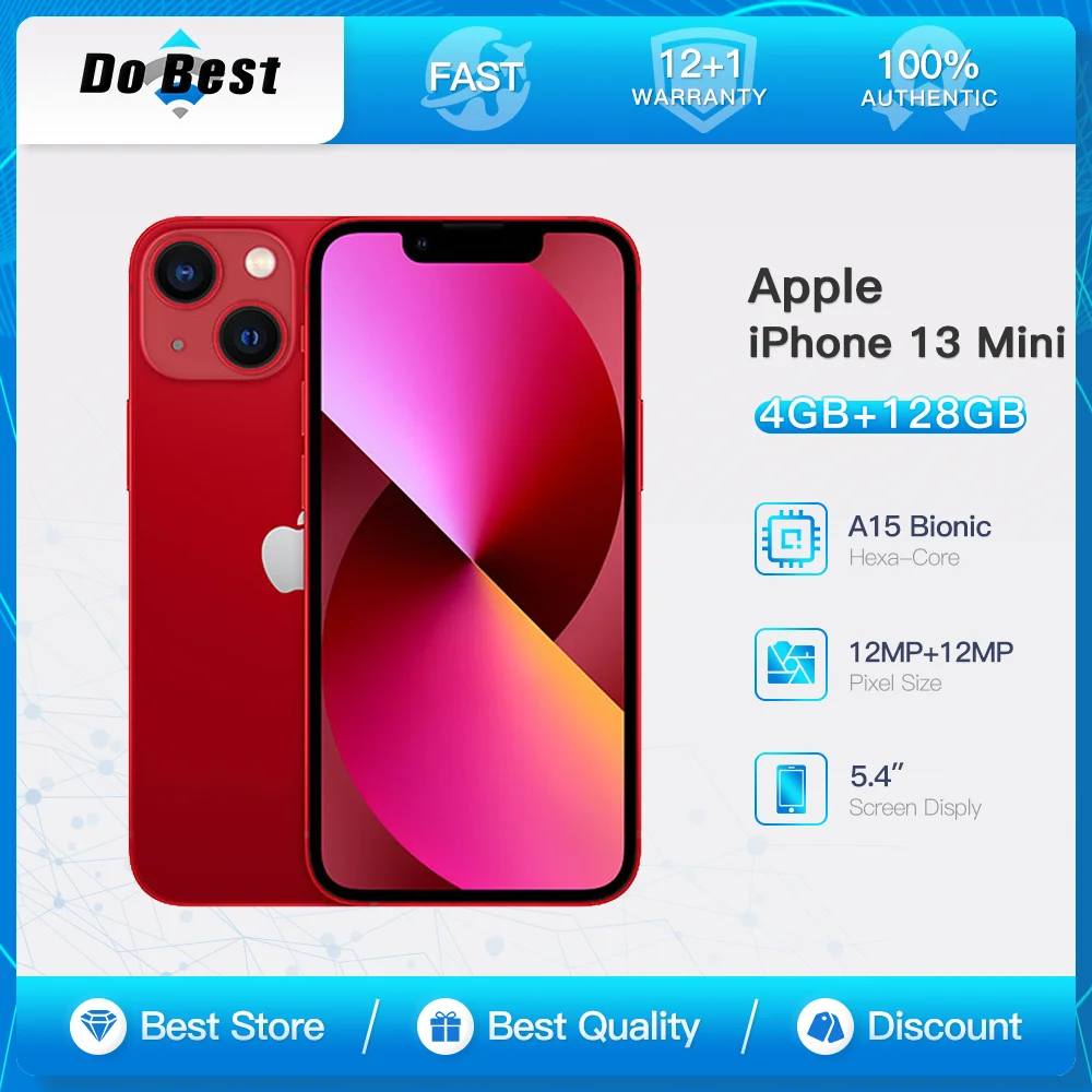 iPhone 13
  Mini 5G (128GB/256GB): 5.4" Super Retina XDR (Used)