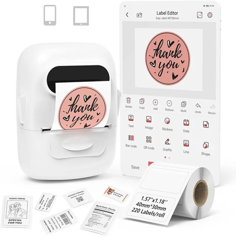 P50 Wireless
  Thermal Label Maker: Inkless Bluetooth Sticker Maker