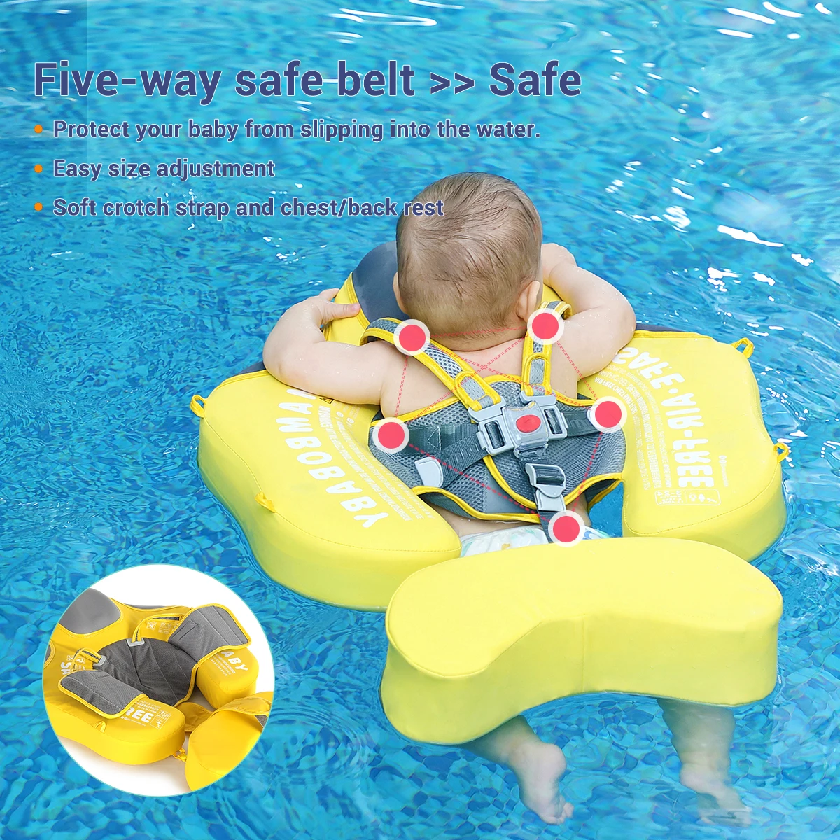 Mambobaby Float VIP 3: Non-Inflatable Baby Swim Trainer with Canopy 4 Mambobaby
  Float VIP 3: Non-Inflatable Baby Swim Trainer with Canopy - Image 4