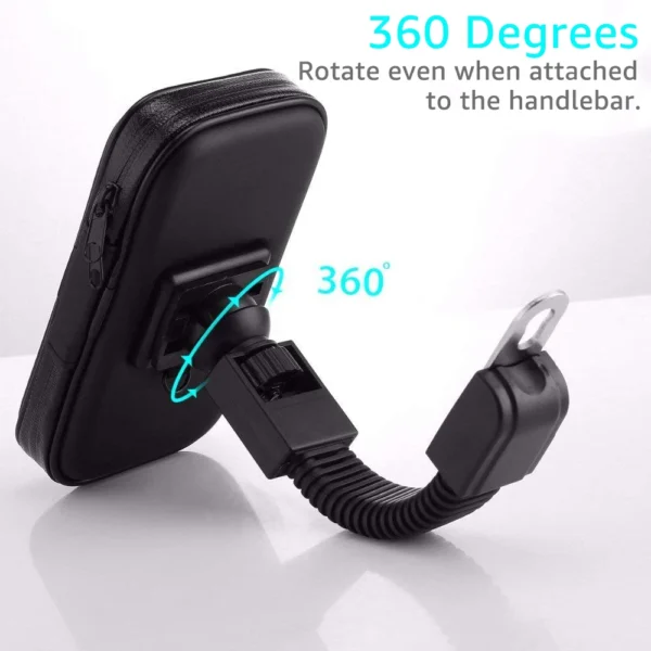 Motorcycle Phone Holder: Waterproof Rear
  View Mirror Mount for Motorbike - Image 2