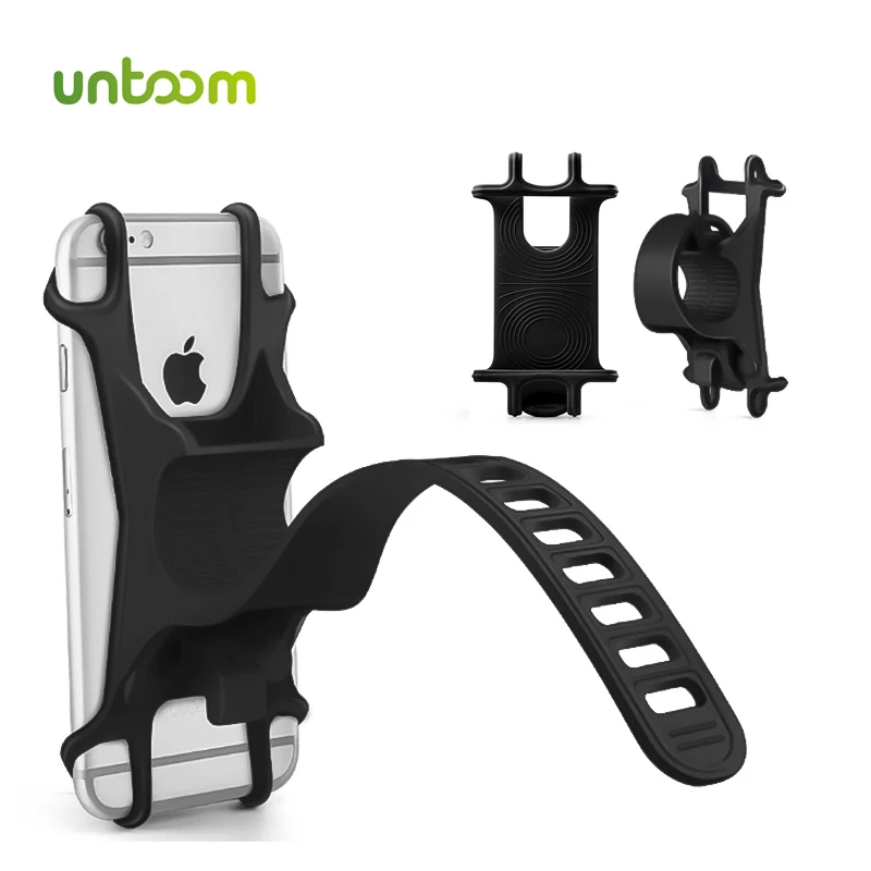Universal Silicone Phone Holder: Bike
  Mount for Cellphone, GPS & Stroller