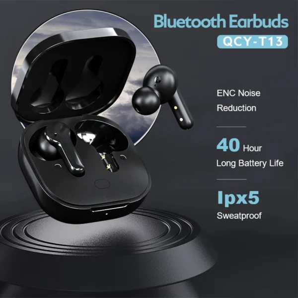 QCY T13 TWS Headphones: BT 5.1, 4 Mics,
  ENC HD Call, Touch Control - Image 4