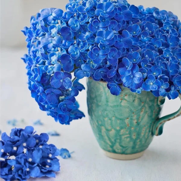 Artificial  Flowers Silk Hydrangea w/ Stems: Wedding Bridal Bouquet DIY - Image 5