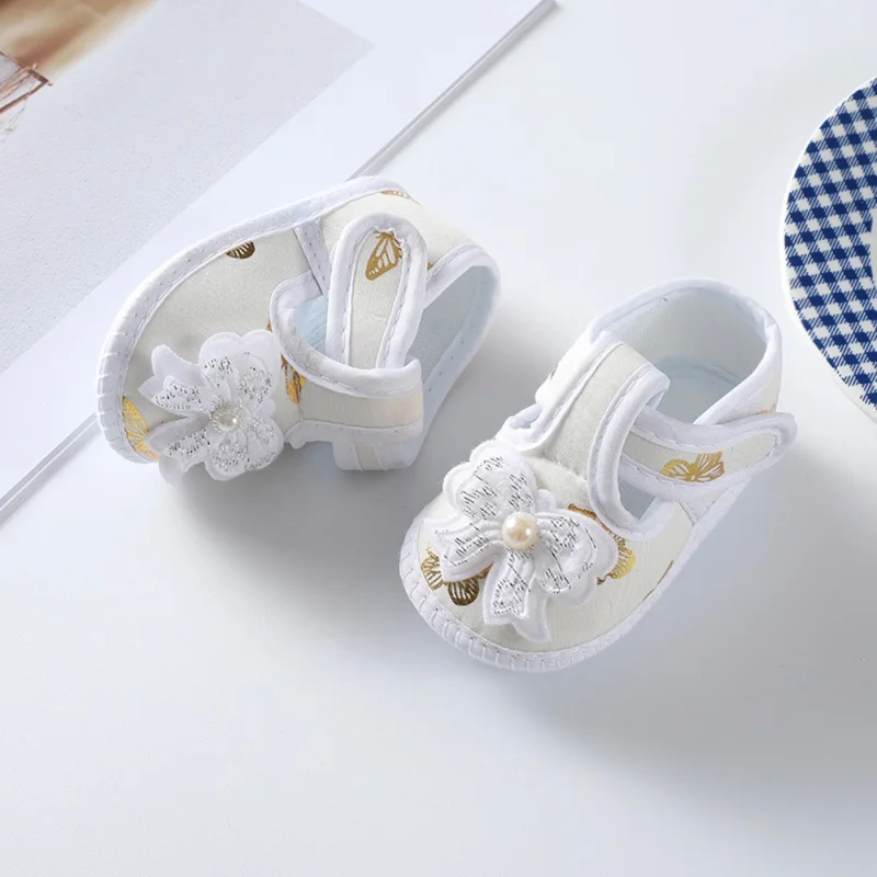 Baby Girl
  Shoes: Cute Floral Bow First Walkers Soft Sole Crib Newborn