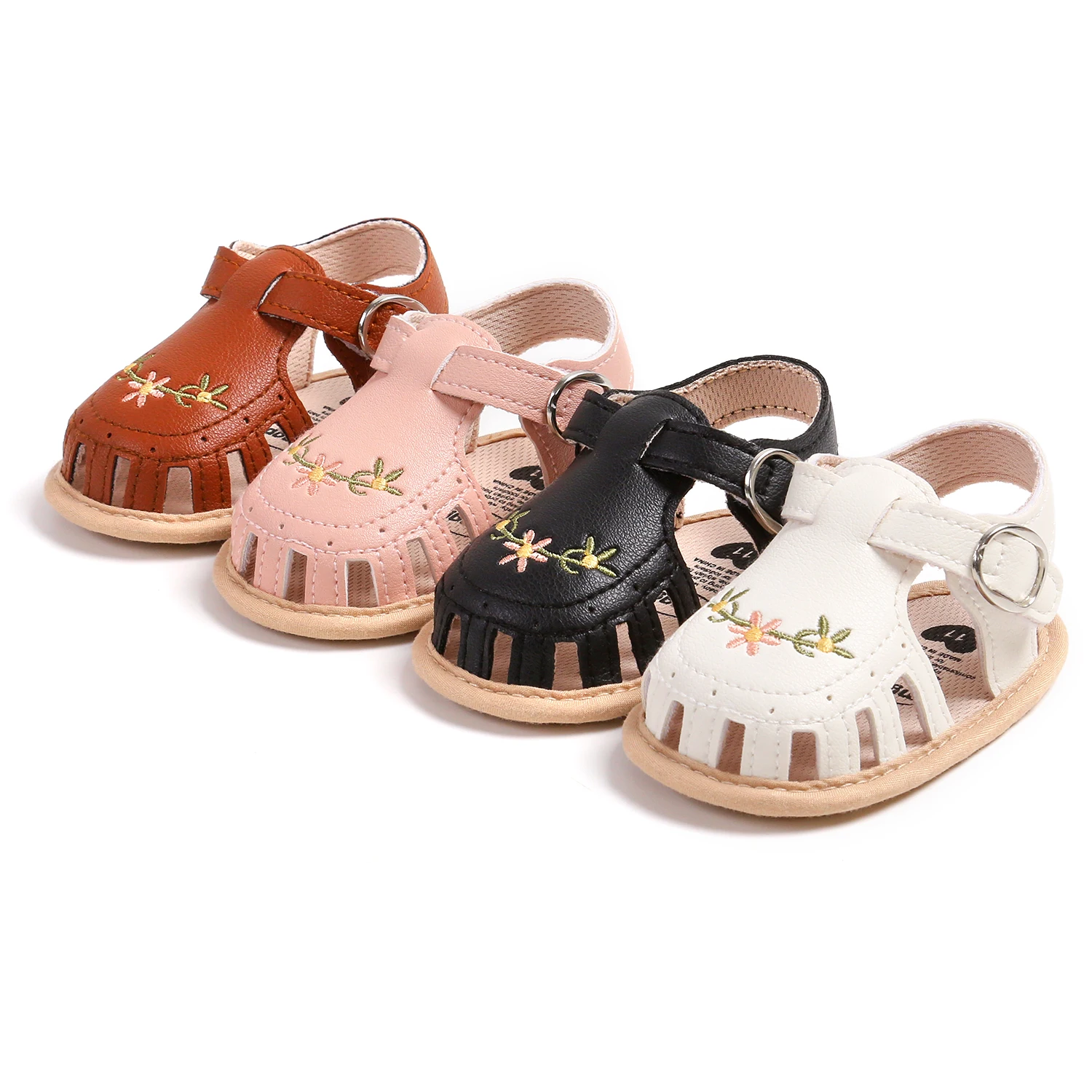 Baby Girl Sandals: Breathable Lightweight Summer Floral Wrap Toe Sandals 1 Baby Girl
  Sandals: Breathable Lightweight Summer Floral Wrap Toe Sandals