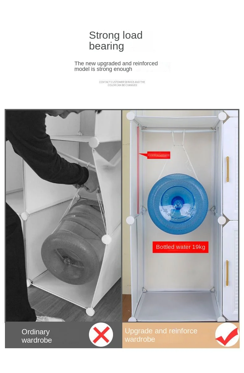 Household Folding Wardrobe: Dustproof Plastic Collapsible Storage Closet 4 Household Folding Wardrobe: Dustproof
  Plastic Collapsible Storage Closet - Image 4
