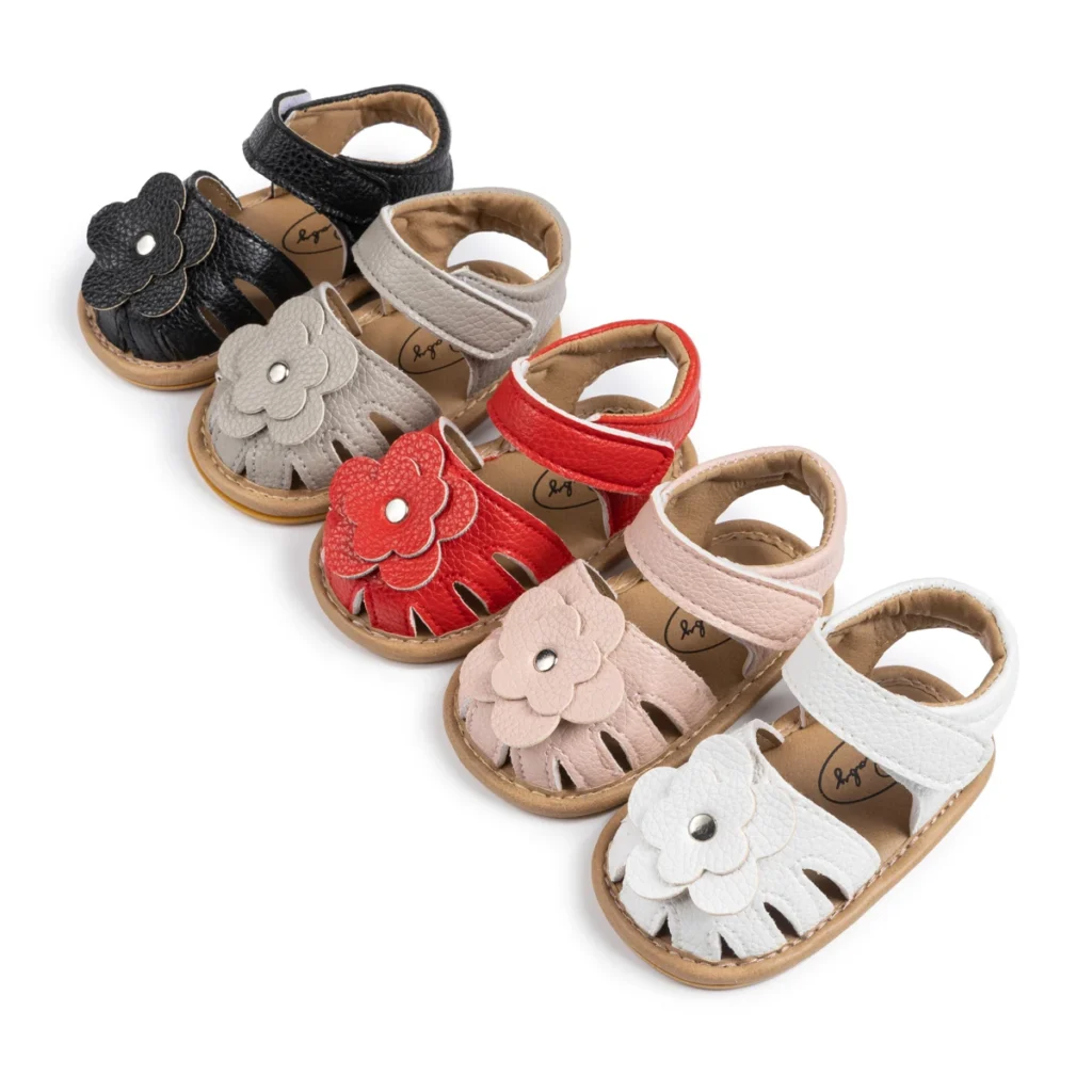 Infant Beach
  Sandals: Soft Sole Non-slip Flower Princess Wedding Shoes