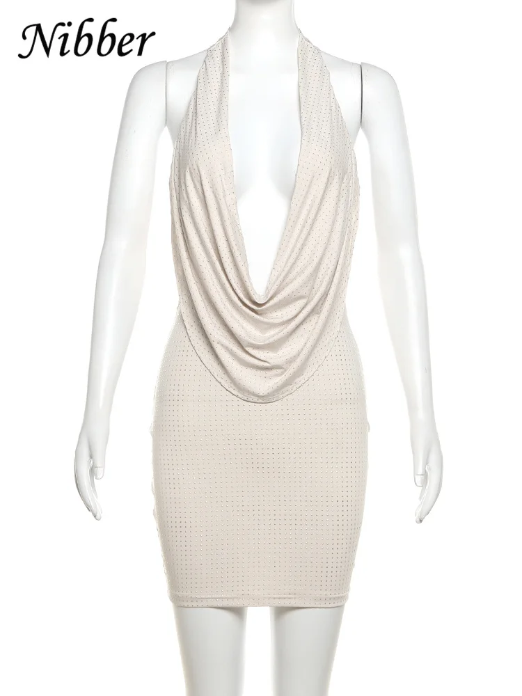 Nibber Solid Mini Dress: Deep V-Neck, Strapless Streetwear Clothing 6 Nibber Solid Mini Dress: Deep V-Neck,
  Strapless Streetwear Clothing - Image 6