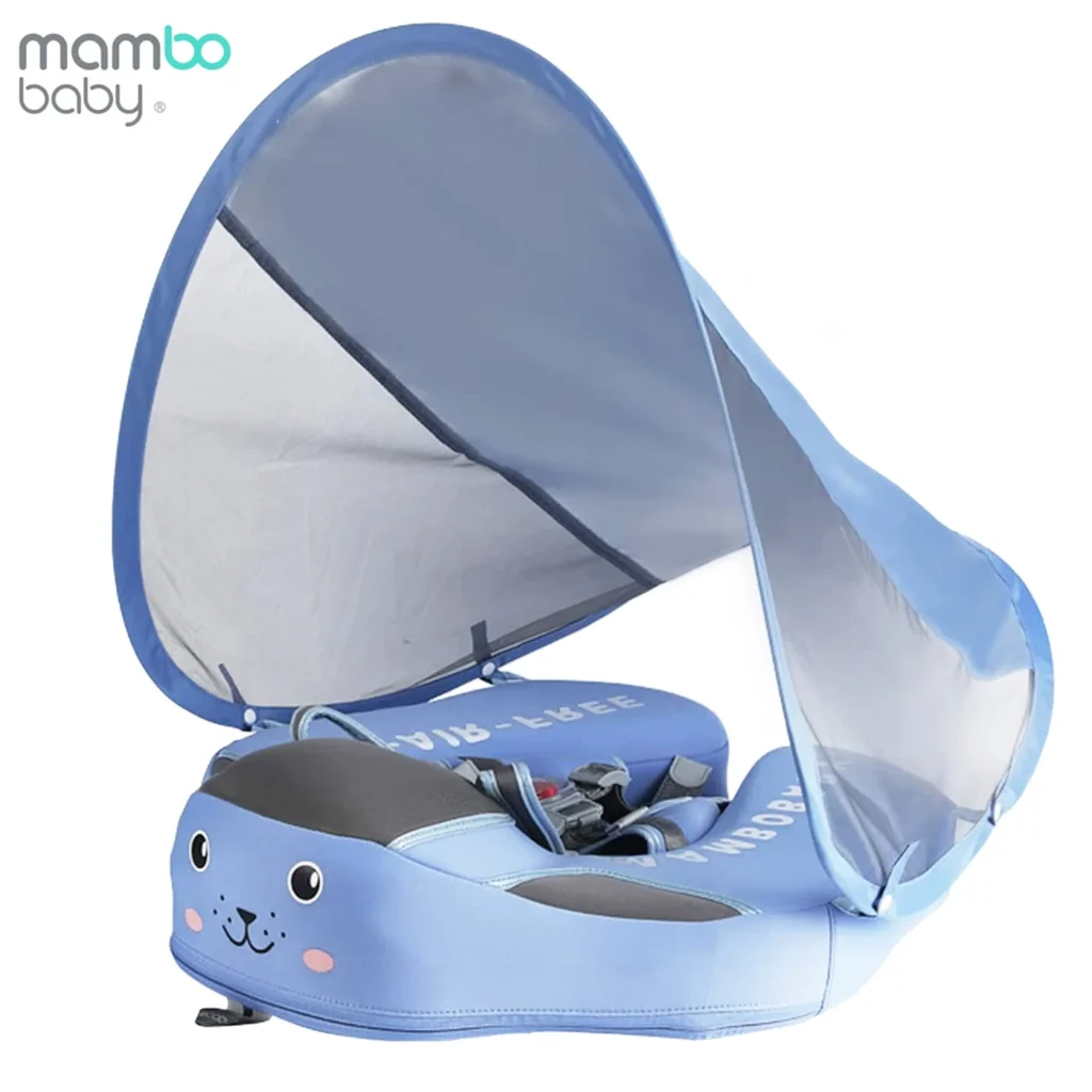 Mambobaby
  Float w/ Canopy: Non-Inflatable Swim Trainer for Pool