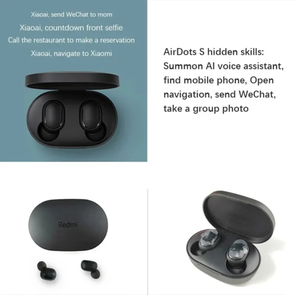 Xiaomi Redmi Airdots 2: Mini Wireless
  Earbuds, Sport/Gaming Headset w/ Mic - Image 2