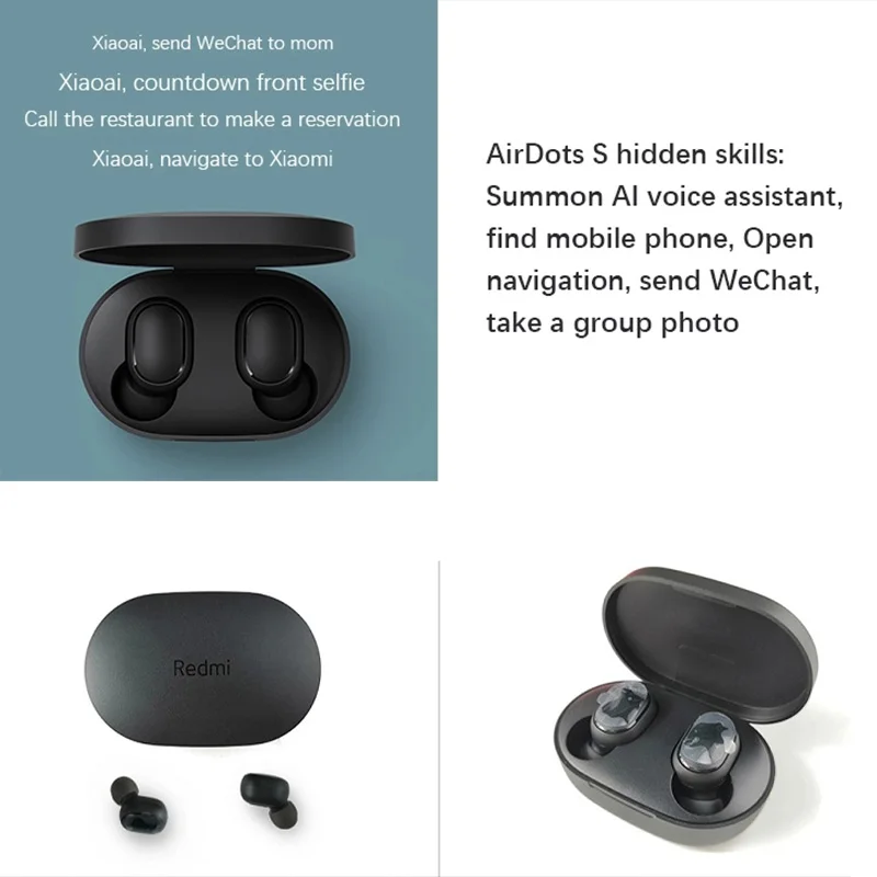 Xiaomi Redmi Airdots 2: Mini Wireless Earbuds, Sport/Gaming Headset w/ Mic 2 Xiaomi Redmi Airdots 2: Mini Wireless
  Earbuds, Sport/Gaming Headset w/ Mic - Image 2