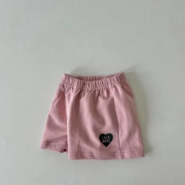 K2423 Summer
  Baby Shorts: Thin Cotton Elastic Waist Love Letters Casual
