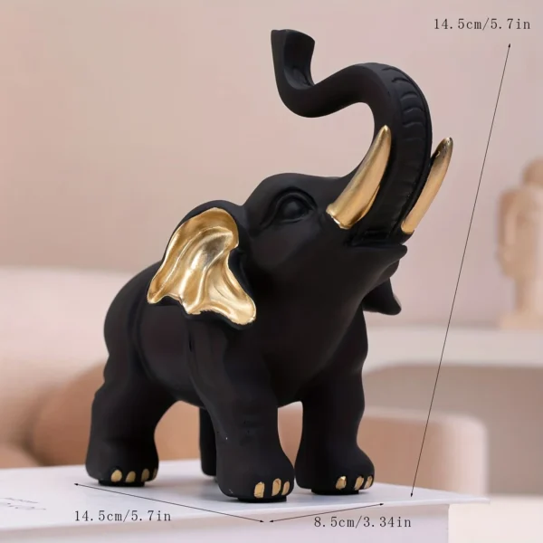 Handmade Wood Grain Elephant Figurine -
  Wall Art & Shelf Decoration Gift