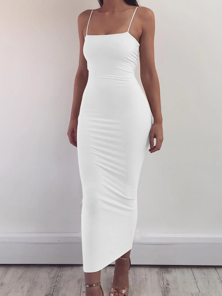 High Elastic Sleeveless Backless Long Sling Dress - Club & Sexy Suspender 5 High Elastic Sleeveless Backless Long
  Sling Dress - Club & Sexy Suspender - Image 5