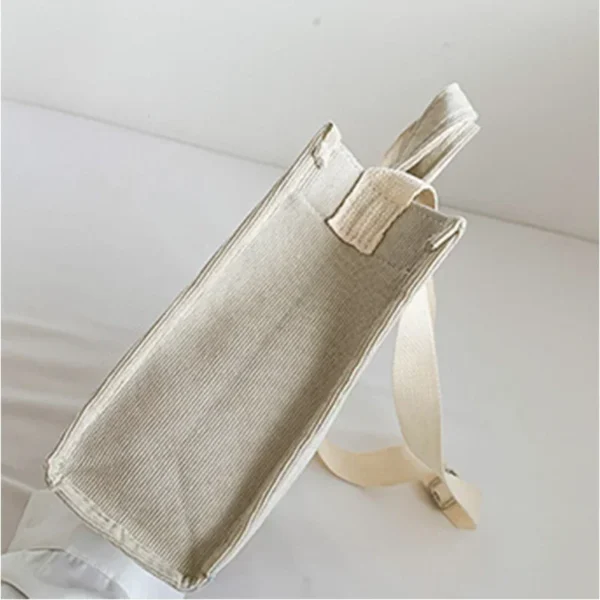 Women's Corduroy Handbag: Simple
  Portable Large Capacity Shoulder Tote - Image 4