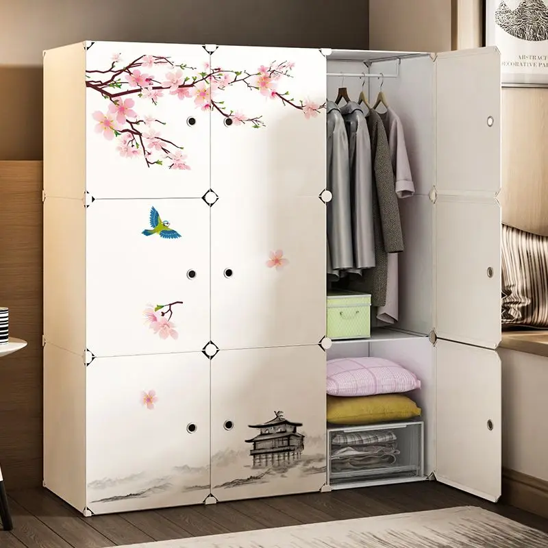 New Collapsible Wardrobe: Plastic
  Durable Clothes Cabinet Storage Locker