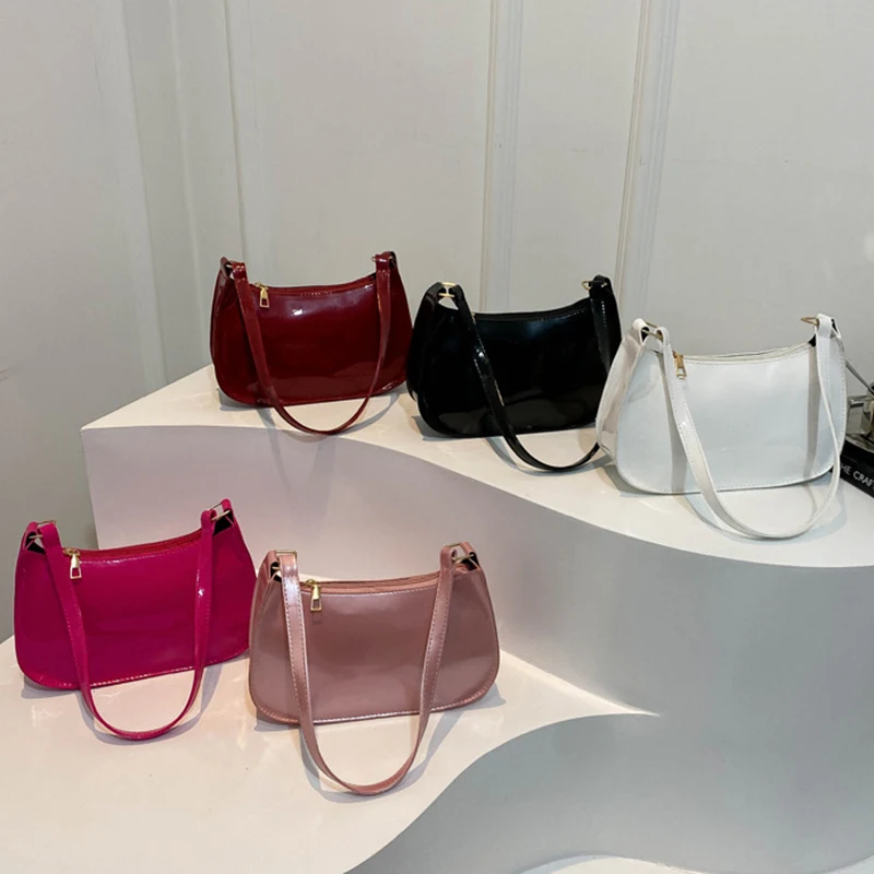Retro Solid Color PU Leather Shoulder Bag: Casual Designer Underarm Hobo 4 Retro Solid Color PU Leather Shoulder
  Bag: Casual Designer Underarm Hobo - Image 4