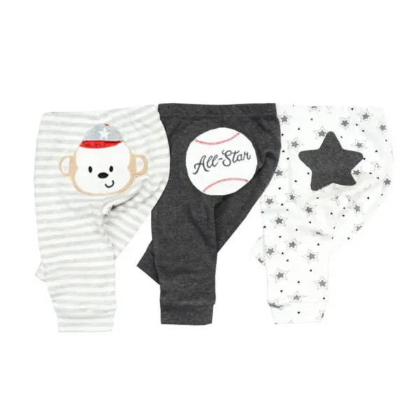 Kiddiezoom
  3PCS Cotton Baby Pants: Fashion Cartoon Soft Baby Trousers - Image 5