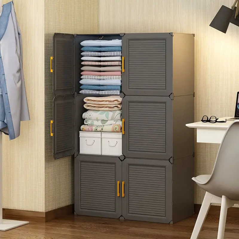Household Collapsible Wardrobe:
  Multifunctional Dustproof Plastic Storage