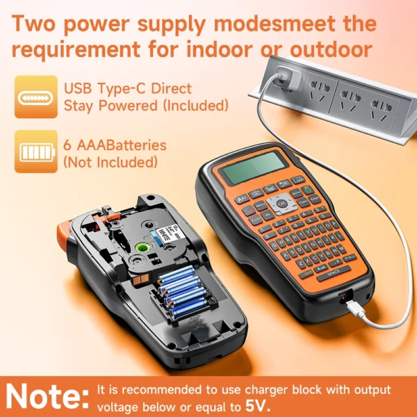 E1000 PRO
  Portable Label Maker: Industrial Printer w/ Tze-231 & Heat Tube - Image 3