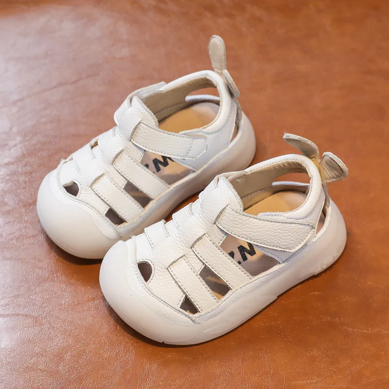 Baby Girls Boys Sandals: Genuine Leather Soft-Soled School Beach Shoes 3 Baby Girls
  Boys Sandals: Genuine Leather Soft-Soled School Beach Shoes - Image 3