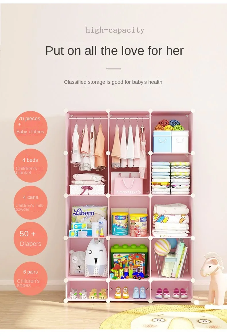 Modern Children's Wardrobe: Folding Plastic Collapsible Storage Box Closet 5 Modern Children's Wardrobe: Folding
  Plastic Collapsible Storage Box Closet - Image 5