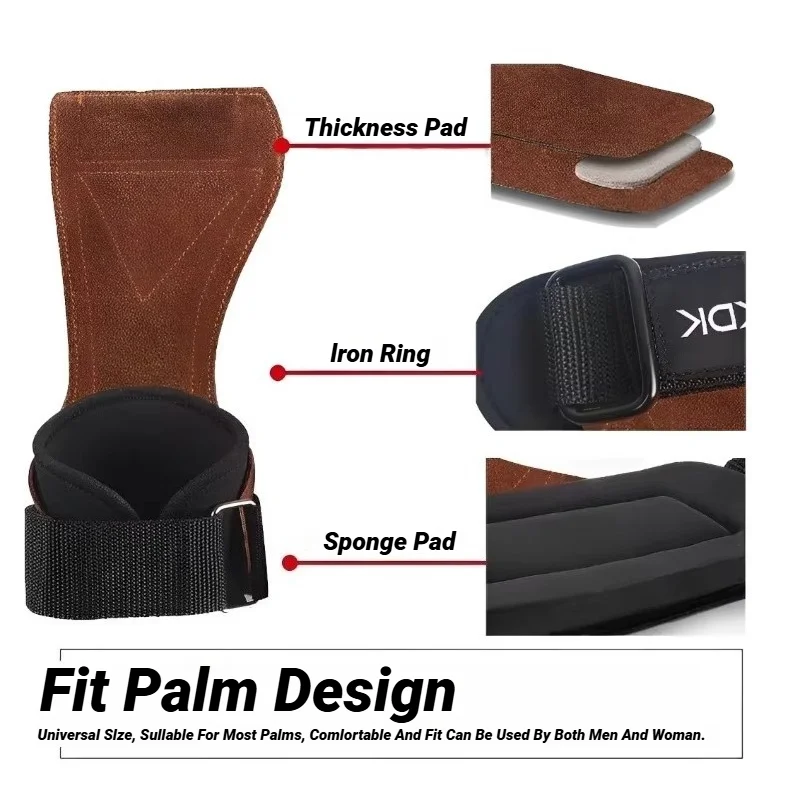 Cowhide Gym
  Grips: Anti-Skid Power Belt Lifting Pads for Deadlift & Workout