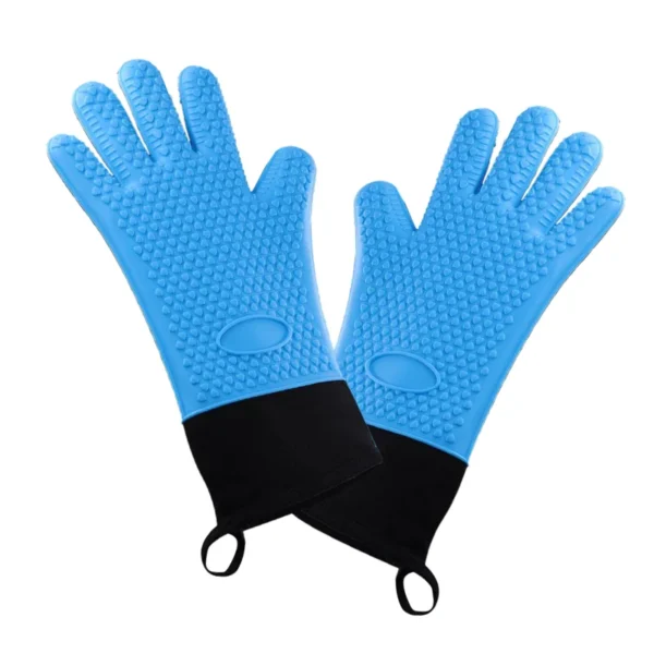 1Pc Double Layer Silicone BBQ Gloves:
  Waterproof Oven Mitts for Cooking - Image 6