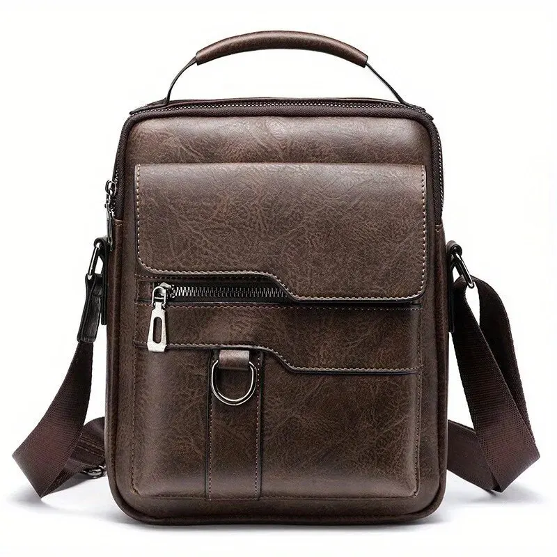 Men's Casual Crossbody Briefcase Backpack: Vertical Flap Messenger Bag 3 Men's Casual Crossbody Briefcase
  Backpack: Vertical Flap Messenger Bag - Image 3