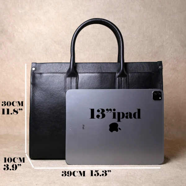 Kangaroo Vintage Leather Messenger Bag:
  Waterproof Office Crossbody - Image 6