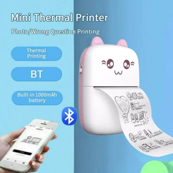 Portable
  Thermal Printer: MINI BT 203dpi for Photo Label Memo Printing - Image 3