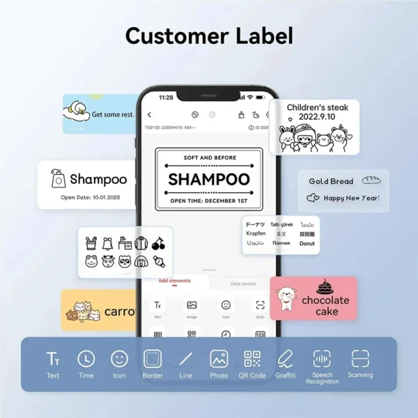 NiiMbot
  B1/B21 Thermal Label Printer: Barcode Sticker Tag Price Printing - Image 2