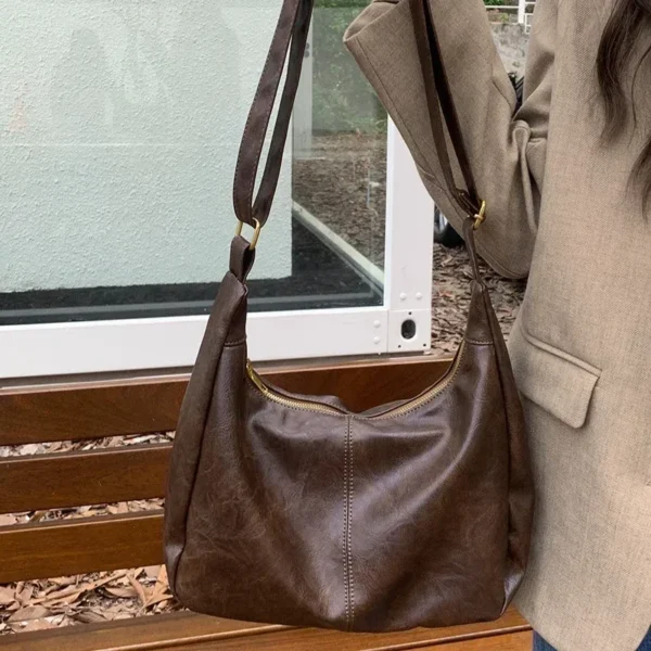 Women's Cowhide Shoulder Bag: Fashion
  Luxury Messenger Tote Handbag - Image 5