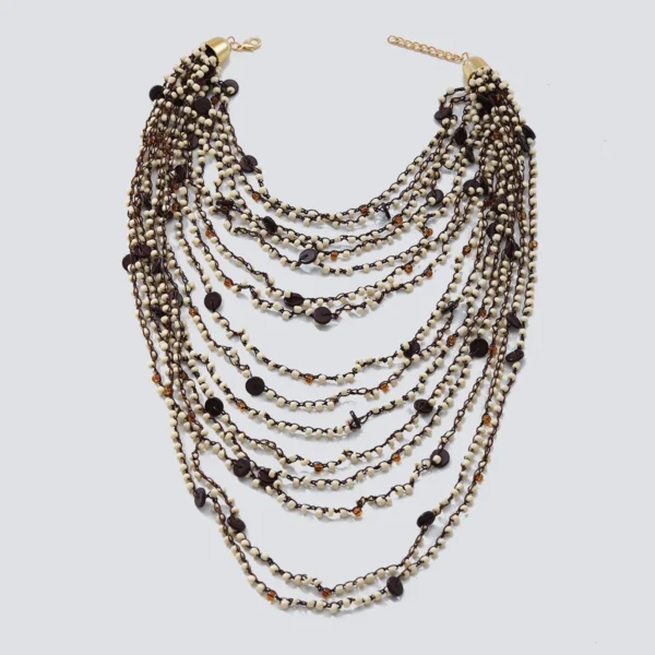 ZAA Multi-Layered Handmade Necklace:
  Exaggerated Fashion Jewelry - Image 3