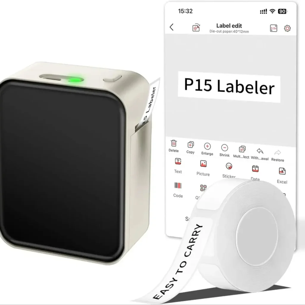 Marklife P15
  Mini Thermal Printer: Inkless Self-Adhesive Label Maker