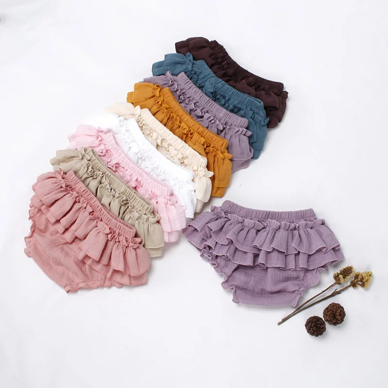 Double Layer
  Tutu Skirt Shorts: Cozy Cotton Baby Bloomers (0-3 Years)