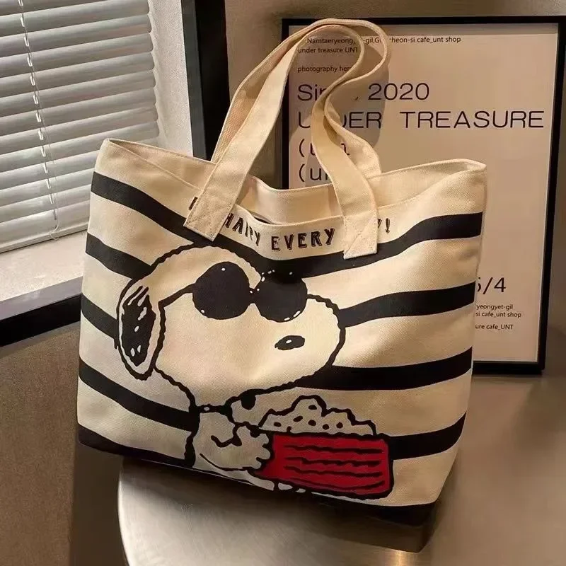Disney Snoopy Canvas Bag: Cute Cartoon
  Tote for Students & Books