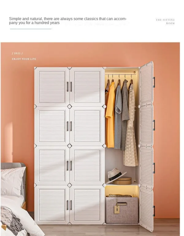 Household Wardrobe Organizer: Dustproof
  Collapsible Storage Cabinets - Image 5