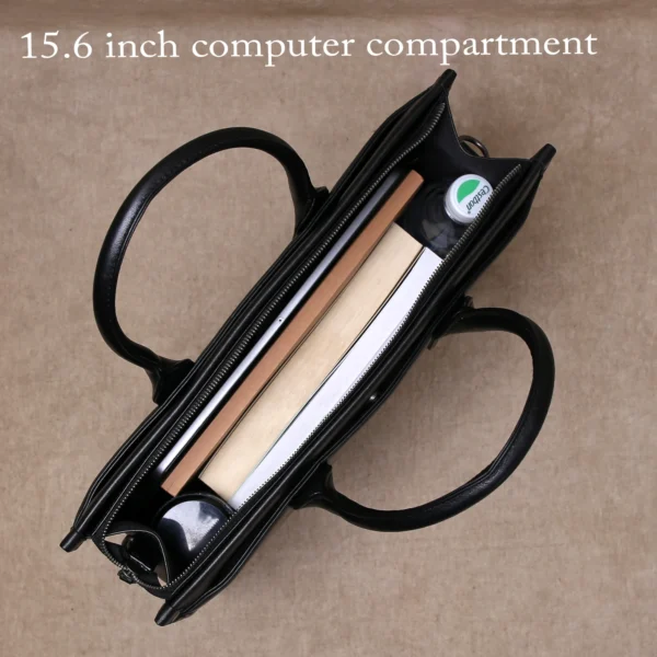 Kangaroo Vintage Leather Messenger Bag:
  Waterproof Office Crossbody - Image 5