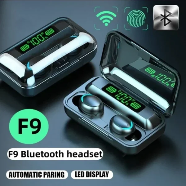 TWS F9-5 Wireless Earbuds: Bluetooth
  Hifi Stereo, Sports Headset w/ Mic