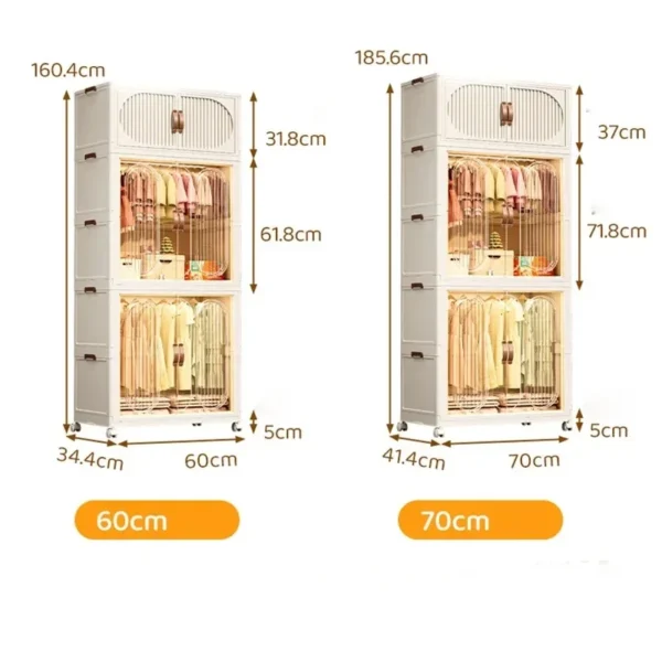 Free Install Folding Wardrobe: Large
  Capacity Baby Clothes Closet & Locker - Image 5