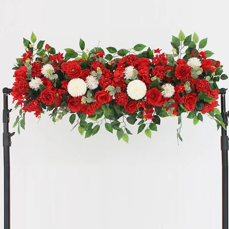 100cm Luxury White Rose Artificial Flower Row: Wedding Table Centerpiece 4 100cm Luxury
  White Rose Artificial Flower Row: Wedding Table Centerpiece - Image 4
