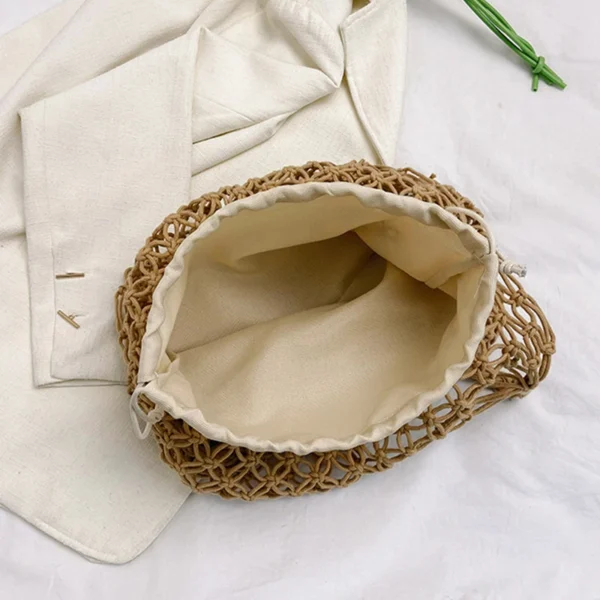 Woven Boho Shoulder Bag: Handmade
  Knitted Large Capacity Beach Tote - Image 6