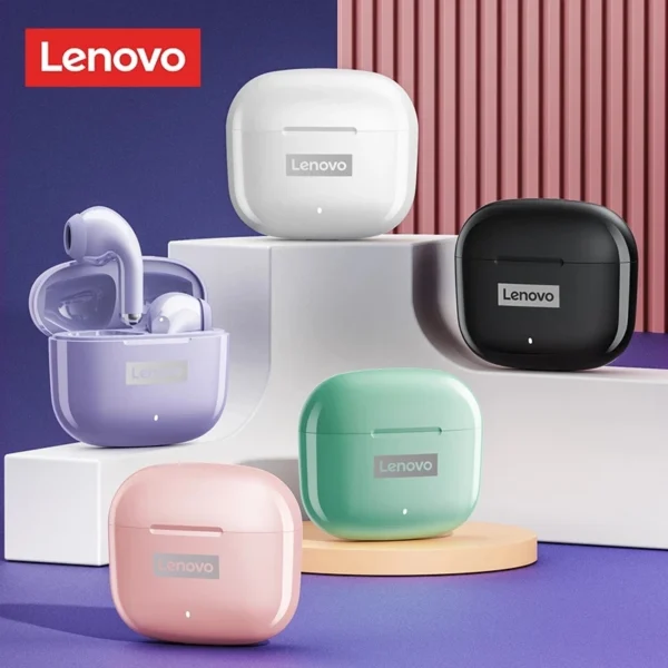 5PCS Lenovo LP40 Pro TWS Earphone:
  Bluetooth 5.0, Noise Reduction, Touch - Image 2