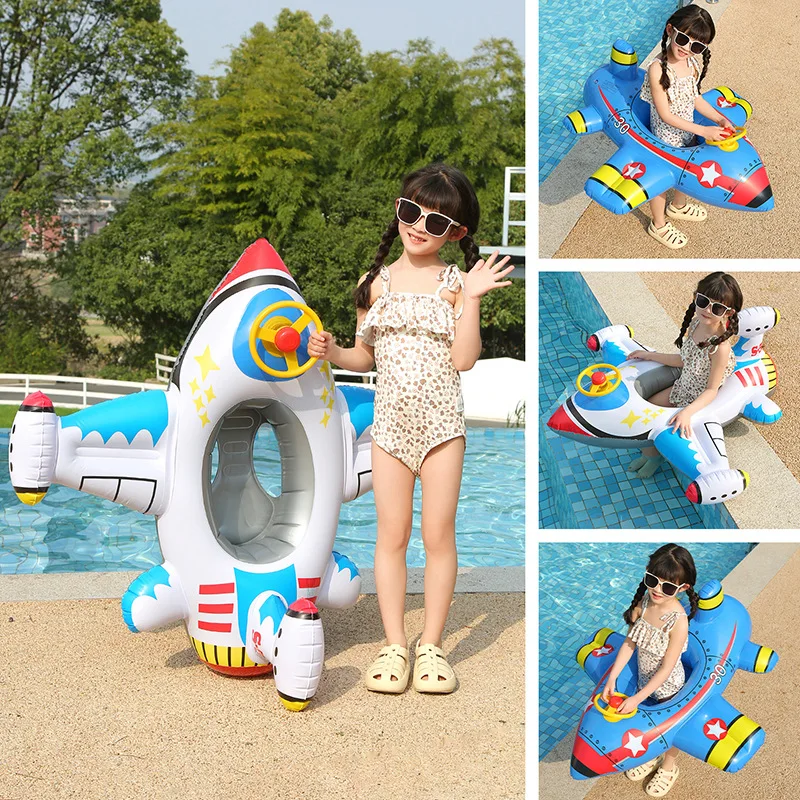 Baby Swim Ring: Inflatable Aircraft Shape Swimming Circle Seat Float 2 Baby Swim
  Ring: Inflatable Aircraft Shape Swimming Circle Seat Float - Image 2
