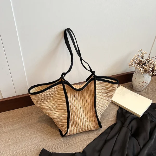 Straw Woven Shoulder Bag: Large Capacity
  Braided Designer Beach Tote