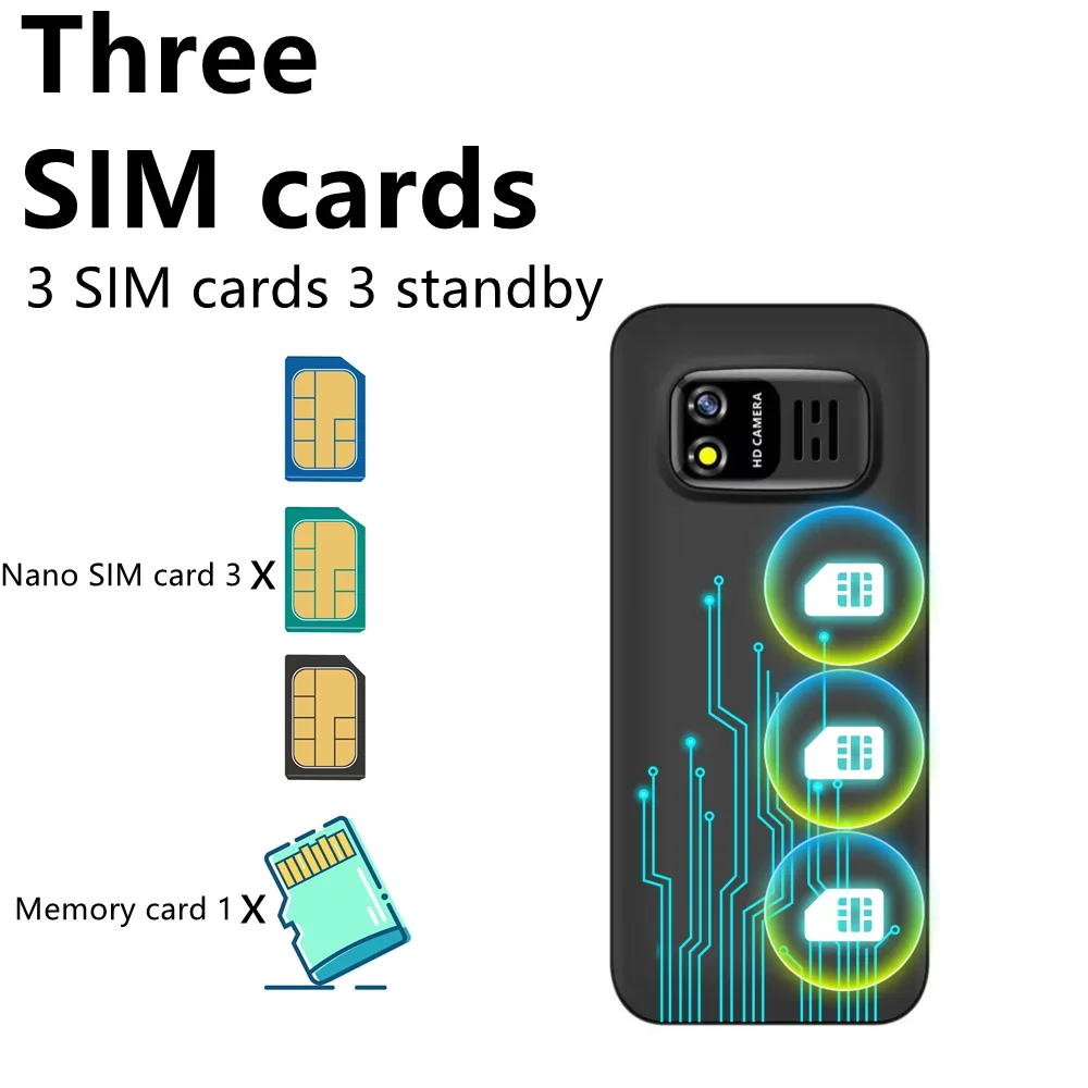 SERVO BM5310
  Mini Mobile Phone: 3 SIM Card Standby, Auto Call Recorder